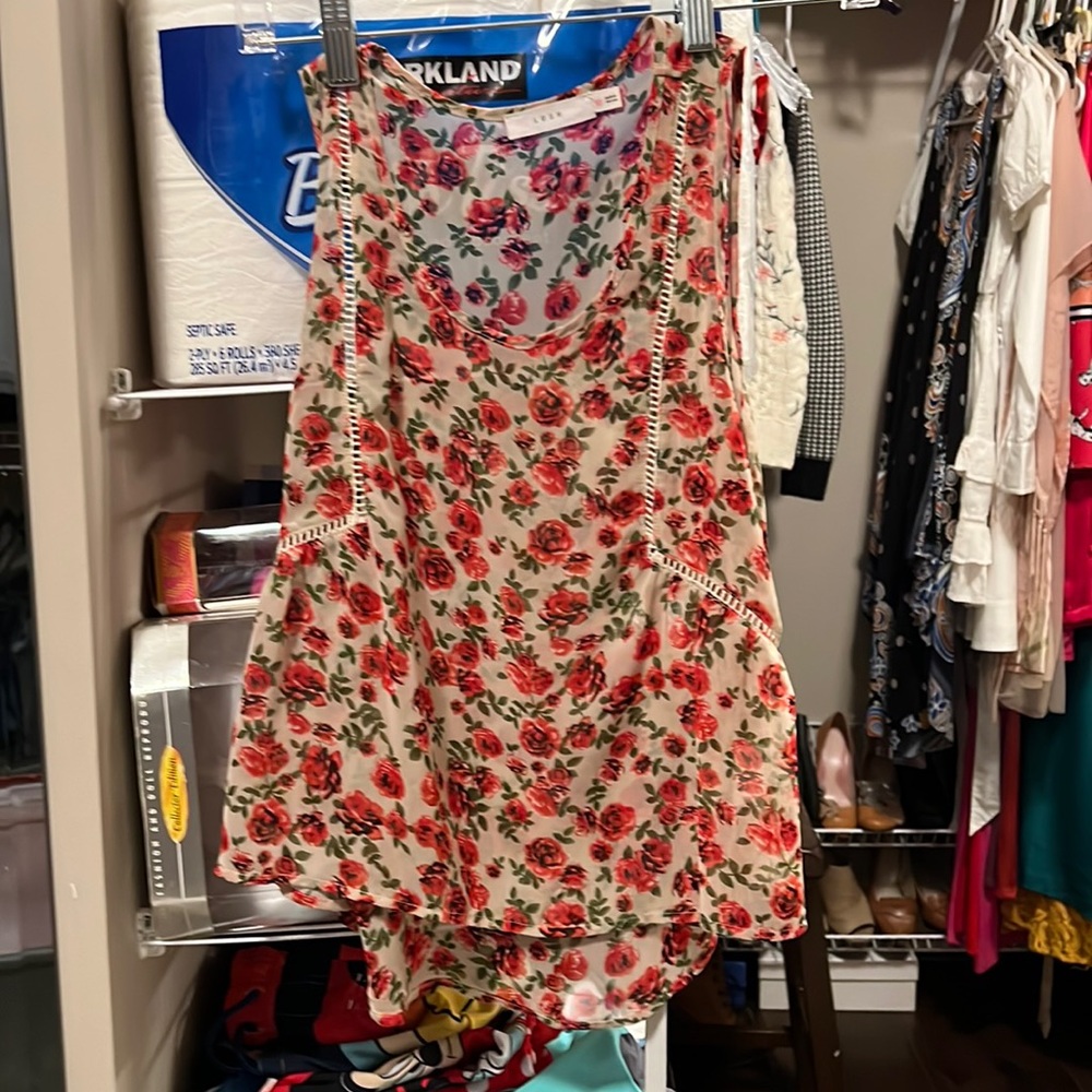 Floral tank top silky